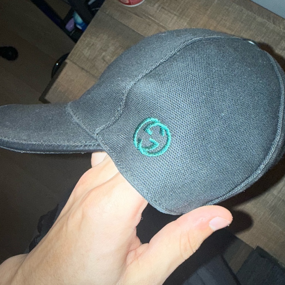 Gucci Interlocking G Logo Web Black Baseball Hat - Picture 2 of 6